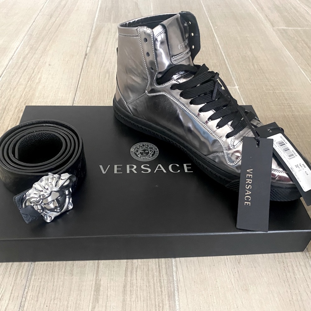 Brand new Versace mid tops shoes .